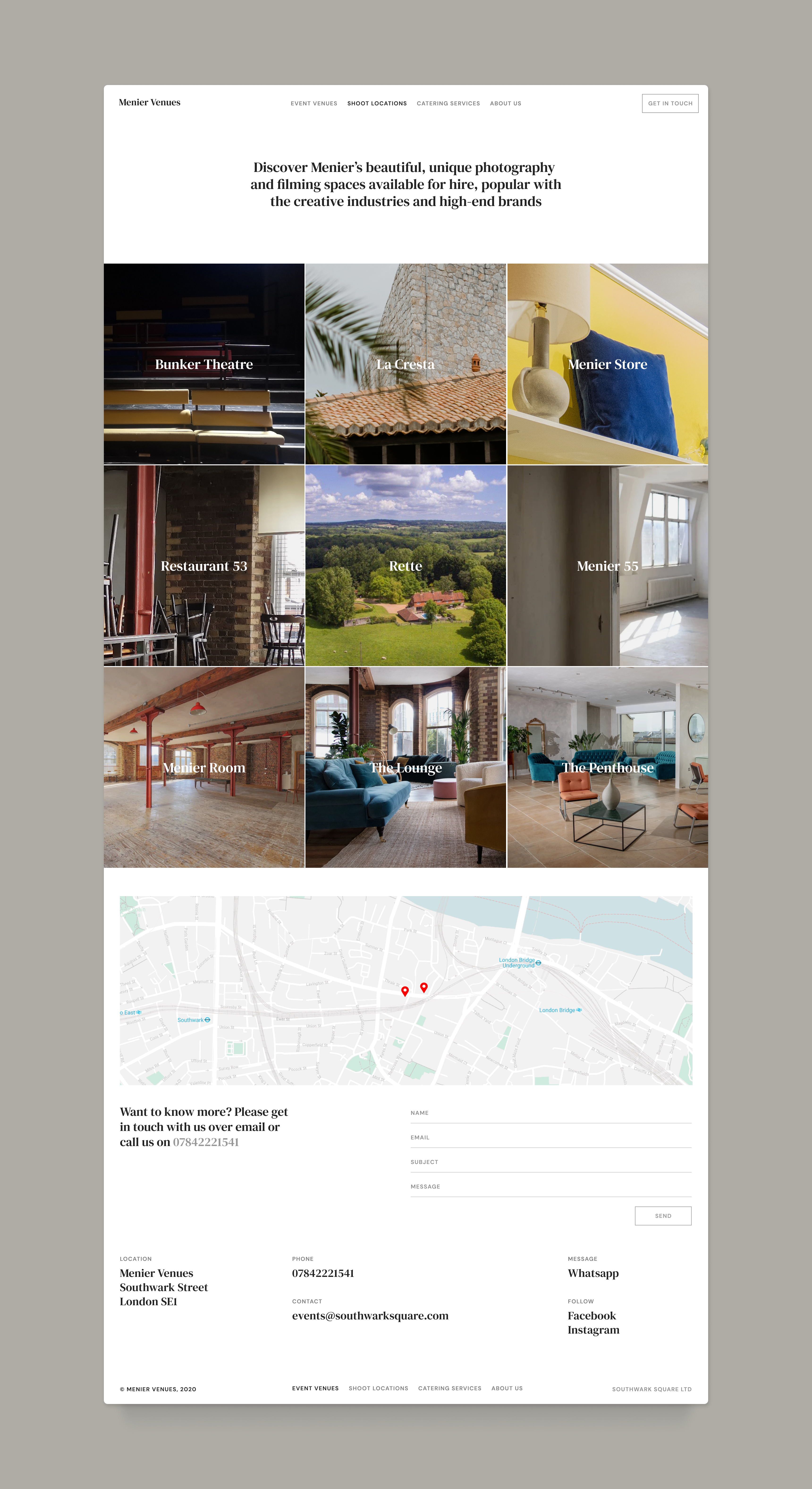 Menier Venues project image